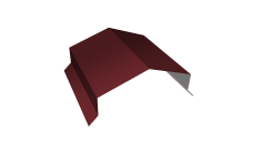 Парапетная крышка угольная 150мм Grand Line 0,5 PE lite с пленкой RAL 3005 красное вино (2м)