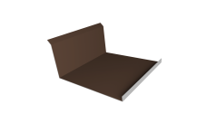 Планка примыкания нижняя 20х122х260х15 Grand Line 0,45 PE lite с пленкой RAL 8017 шоколад (2м)