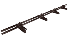 Снегозадержатель трубчатый для фальца Premium 40х20 RAL 8017 (3м) оцинкованное