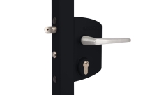 Замок LAKQ 6060 U2L корпус металлический, с ручками из алюминия, черный RAL 9005