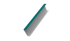 Декоративная накладка на столб универсальная 62х55 для забора жалюзи 0,45 PE RAL 5021 водная синь (1,8м)