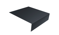 Планка лобовая/околооконная простая 190х50 Grand Line 0,5 Satin с пленкой RAL 7024 мокрый асфальт (2м)