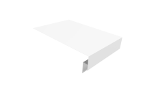 Планка околооконная сложная фальц Grand Line 0,45 ПЭ с пленкой RAL 9003 сигнальный белый (3м)