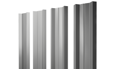 Штакетник М-образный A с прямым резом 0,45 Drap TX RAL 7047 телегрей 4