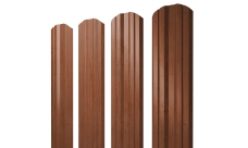 Штакетник Твин фигурный Grand Line 0,45 Принт Элит Рябина TwinColor