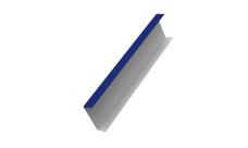 Декоративная накладка на столб универсальная 80х80 для забора жалюзи Grand Line 0,45 PE RAL 5002 ультрамариново-синий (3м)