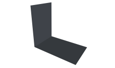 Планка снегозадержания усиливающая 0,45 PE lite с пленкой RAL 7024 мокрый асфальт (3м)