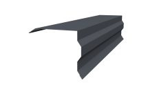 Планка торцевая фигурная 100х85 0,45 Drap ST RAL 7024 мокрый асфальт (2м)