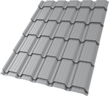 Профиль волновой "Квадро профи" ("Quadro Profi") в02 0,45 ПЭ RAL 7004 сигнальный серый