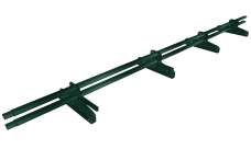 Снегозадержатель трубчатый для фальца Premium 40х20 RAL 6005 (3м) оцинкованное