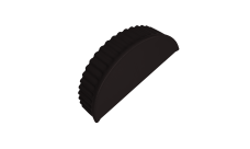Заглушка торцевая 0,5 PurPro Matt 275 RAL 9005 черный
