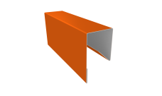 Планка П-образная заборная 17 Grand Line 0,45 PE с пленкой RAL 2004 оранжевый (2м)