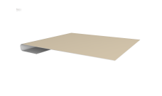 Планка завершающая Grand Line 0,5 Satin с пленкой RAL 1015 светлая слоновая кость (2м)