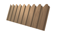 Профнастил С20A фигурный Grand Line 0,45 Print Elite Honey Wood TwinColor