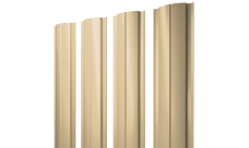 Штакетник Полукруглый Slim с прямым резом Grand Line 0,45 PE RAL 1014 слоновая кость