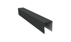 Планка боковая для забора из сайдинга ЭкоБрус Grand Line 0,5 Drap TX RAL 7016 антрацитово-серый (2,06м)