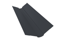 Планка ендовы верхней фигурной 100х100 Grand Line 0,45 Drap TX RAL 7024 мокрый асфальт (3м)