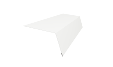 Планка карнизная для мягкой кровли 100х65 0,4 PE с пленкой RAL 9003 сигнальный белый (2м)