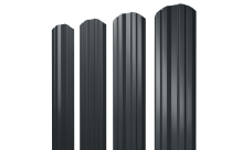 Штакетник Twin фигурный 0,45 Drap ST RAL 7016 антрацитово-серый