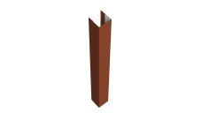 Стойка для забора жалюзи Texas Grand Line для монтажа с крепежным вкладышем 0,45 Drap TX RAL 8004 терракота (3м)