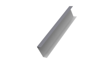 Декоративная накладка на столб универсальная 62х55 для забора жалюзи 0,7 PE RAL 7004 сигнальный серый (3м)