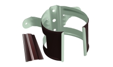 Кронштейн трубы на дерево Grand Line PE 90 мм RAL 8017 шоколад