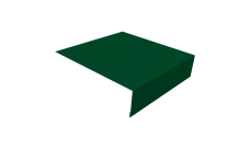 Планка околооконная простая 200х50 0,5 Satin с пленкой RAL 6005 зеленый мох (2м)