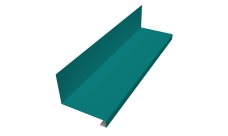 Планка примыкание нижнее к трубе для Кликфальц Pro 0,45 PE с пленкой RAL 5021 водная синь (2м)