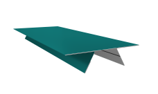 Планка стыковочная составная верхняя 0,45 PE с пленкой RAL 5021 водная синь (2м)