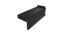 Планка торцевая сегментная Квадро профи Правая стартовая 0,5 Satin Matt TX RAL 7016 антрацитово-серый