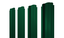 Штакетник П-образный B фигурный 0,45 PE lite RAL 6005 зеленый мох