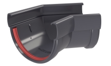 Угол желоба 135 град.Дизайн 135 ПВХ Grand Line графит (RAL 7024)