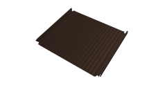 Кликфальц Double Pro Гофр Grand Line 0,5 Velur с пленкой на замках RAL 8017 шоколад