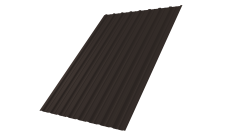 Профнастил С10A Grand Line 0,5 GreenCoat Pural BT RR 32 темно-коричневый (RAL 8019 серо-коричневый)