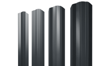 Штакетник М-образный A фигурный 0,45 PE-Double RAL 7016 антрацитово-серый