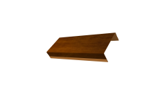 Ламель обратная стартовая/финишная забора жалюзи Texas 53мм для калиток и ворот (с заполнением ламелями 125) 0,45 Print Premium Golden Wood Intense FTC