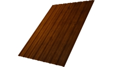 Профнастил C10B фигурный Grand Line 0,45 Принт Премиум двухсторонний Золотой дуб насыщенный Фреш