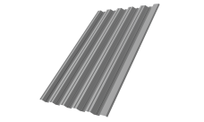 Профнастил НС35R 0,5 Satin RAL 9006 бело-алюминиевый