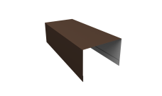 Крышка для забора из сайдинга ЭкоБрус Grand Line 0,4 PE RAL 8017 шоколад (2,5м)