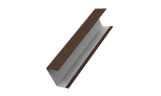 Крышка для забора жалюзи Milan,Tokyo Grand Line 0,5 PE RAL 8017 шоколад (3м)