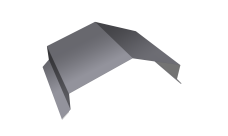 Парапетная крышка угольная 200мм 0,5 Satin с пленкой RAL 7004 сигнальный серый (2м)