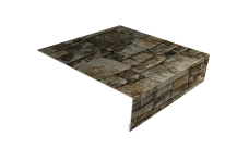 Планка лобовая/околооконная простая 190х50 Grand Line 0,45 Print Elite Fine Stone TwinColor (3м)