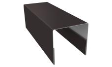 Планка П-образная заборная 20 Grand Line 0,5 Rooftop Бархат RAL 9005 черный (2м)