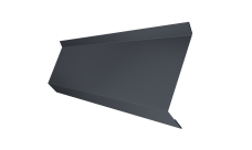 Планка примыкания в штробу 60 0,5 Satin Matt RAL 7024 мокрый асфальт (3м)