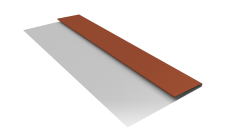 Планка стартовая Блок-Хаус new Grand Line 0,45 Drap TX RAL 8004 терракота (3м)