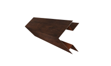 Планка угла внешнего сложного Блок-Хаус new Grand Line 0,45 Print Premium Cherry Wood Dark FTC (2м)