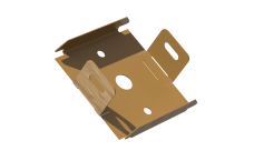 Универсальное точечное крепление для рейки кубообразной Grand Line Ш50 0,45 Zn Медовое дерево