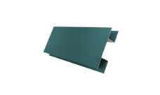 Планка H-образная стыковочная сложная 0,45 PE с пленкой RAL 5021 водная синь (2м)