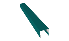 Планка П-образная заборная 24 0,45 PE с пленкой RAL 5021 водная синь (3м)