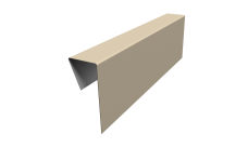 Планка приемная оконная фибросайдинга Grand Line 0,5 Satin с пленкой RAL 1015 светлая слоновая кость (3м)